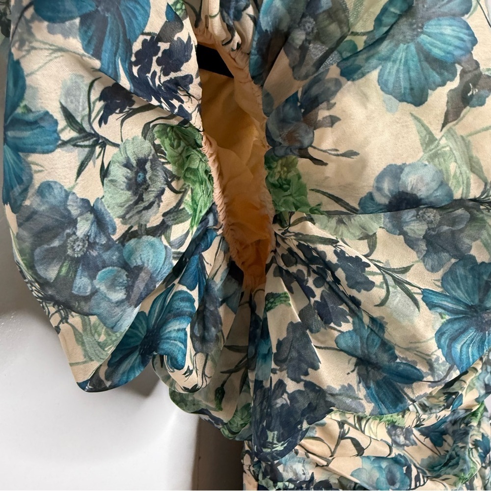 Anthropologie Let Me Be Flo Ruched Mini Dress Floral Pink - XS - Picture 9 of 15